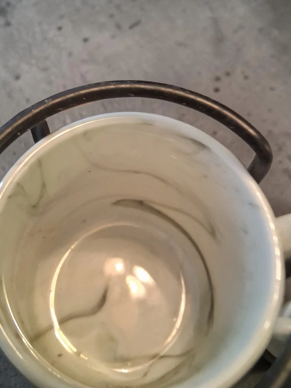 American Atelier ceramic espresso cups, modern marble pattern And Black Stand
